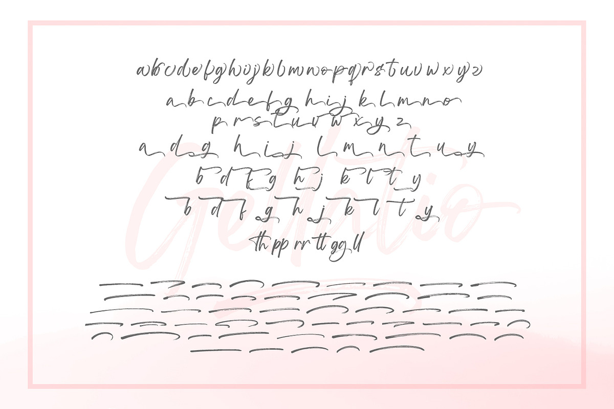Gellatio - Chic Brush Font, a Script Font by din-studio.com (Photo 7 of 16)