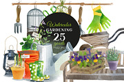 Watercolor gardening, an Illustration by Tatiana Davidova (Thumbnail 1 of 3)