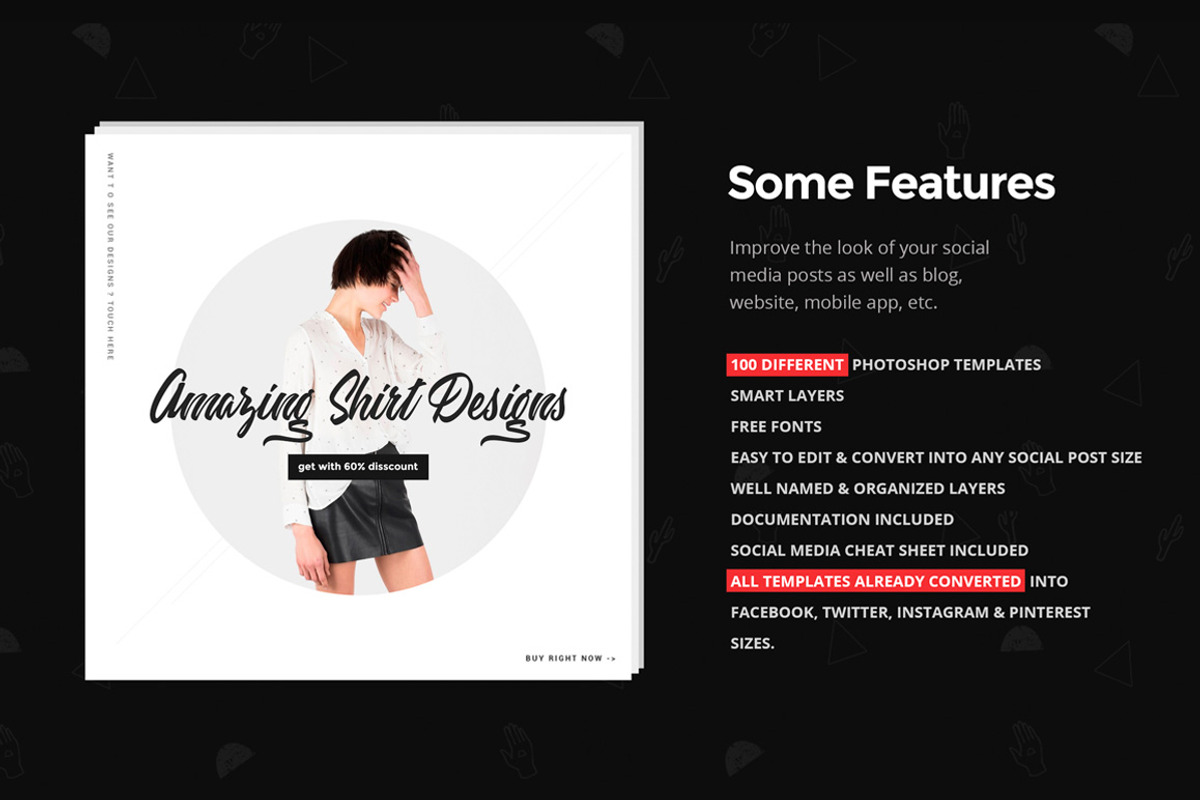 Aibe - 100 Social Banners - 40% OFF, a Templates & Theme by design.supply (Photo 3 of 8)