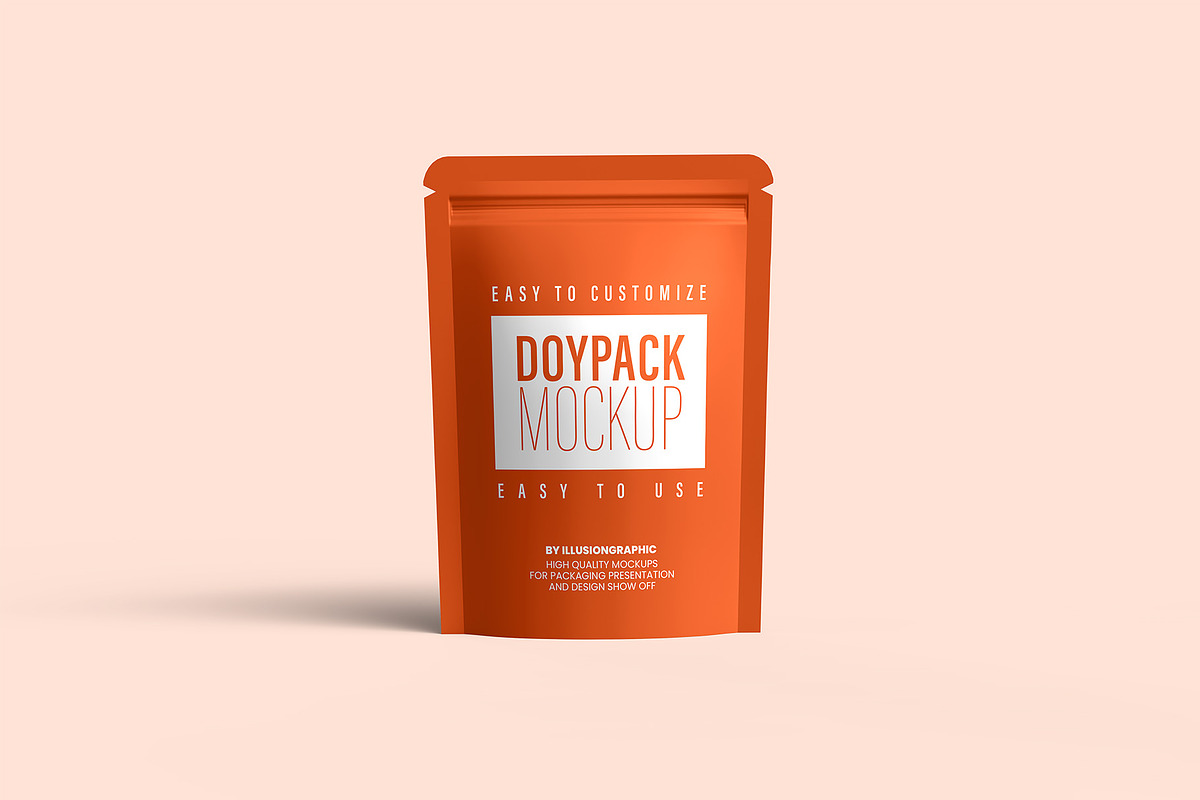 Doypack Mockup - 8 views, a Packaging Mockup by Illusiongraphic (Photo 3 of 19)