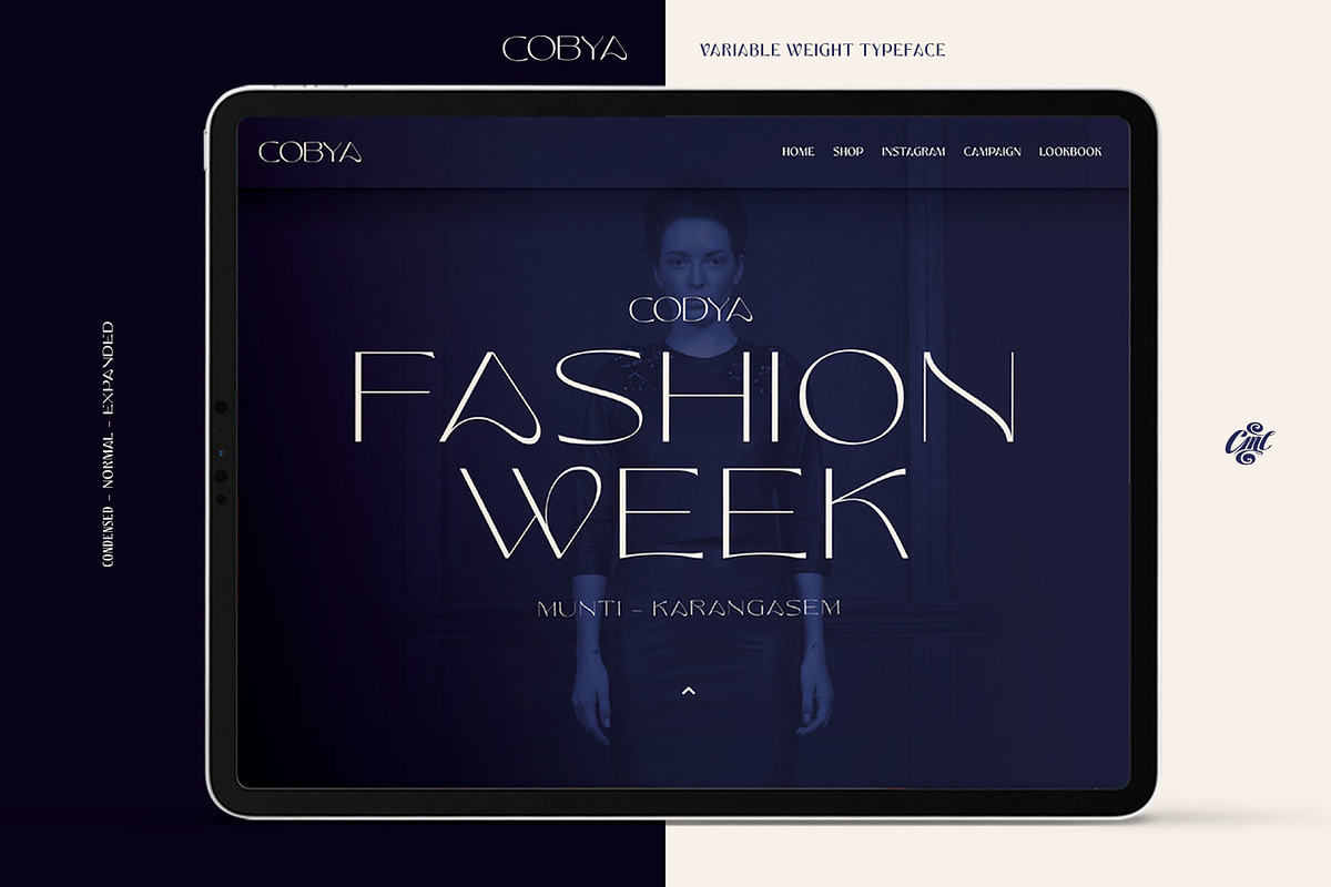 Cobya - Variable Weight Typeface, a Font by creativemedialab (Photo 5 of 13)