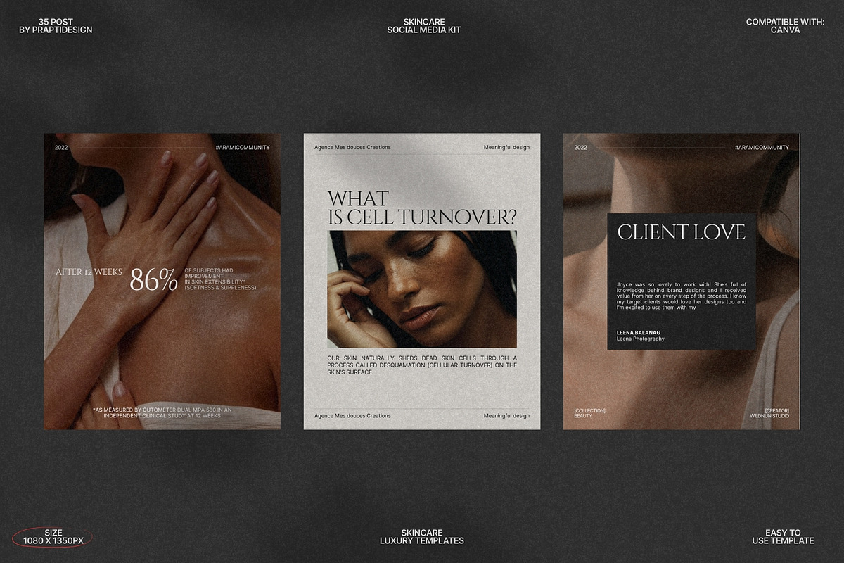 Minimal Skincare Post Templates preview 8