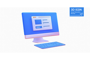 A vibrant 3D vector illustration of, a Technology Illustration by ZinetroN