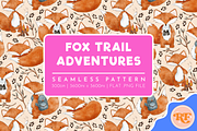 Fox Trail Adventures Pattern, a Pattern Graphic by Rebecca Flaherty (Thumbnail 1 of 3)