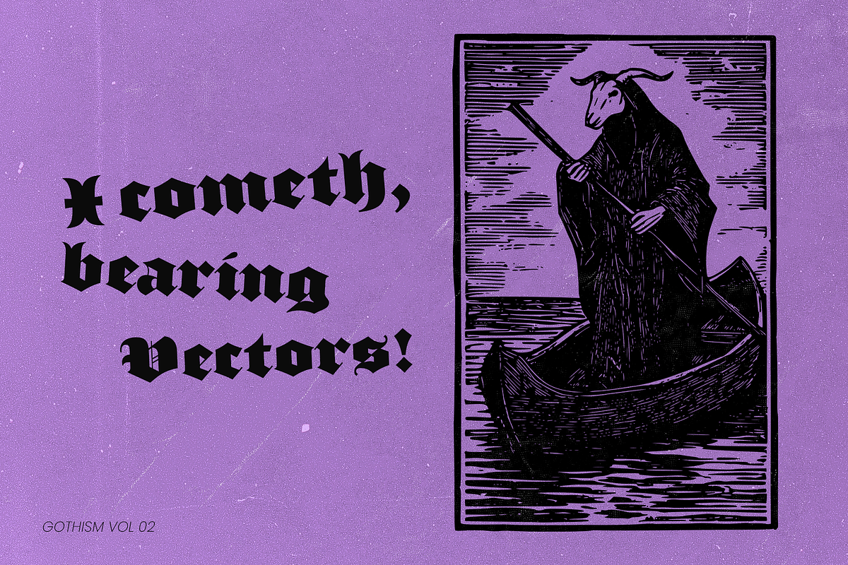 Gothism Vol.2 - Vector Shapes, an Object Graphic by BeNone Designs (Photo 7 of 7)
