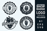 Strawberry Fruit Logo Vector., a Branding & Logo Template by Billah Hub (Thumbnail 1 of 3)
