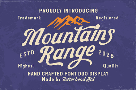 Mountains Range Classic Font Duo