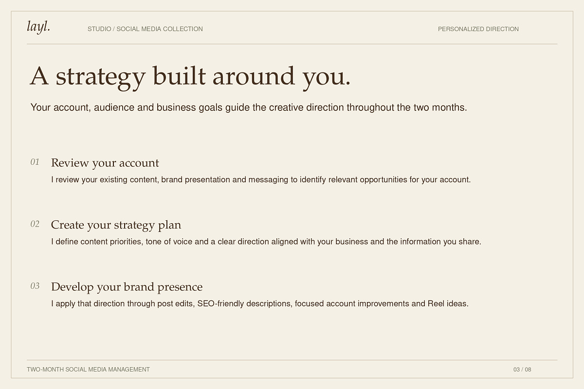 2 Month Social Media Management, a Social Media Template by Layl Atelier (Photo 3 of 8)