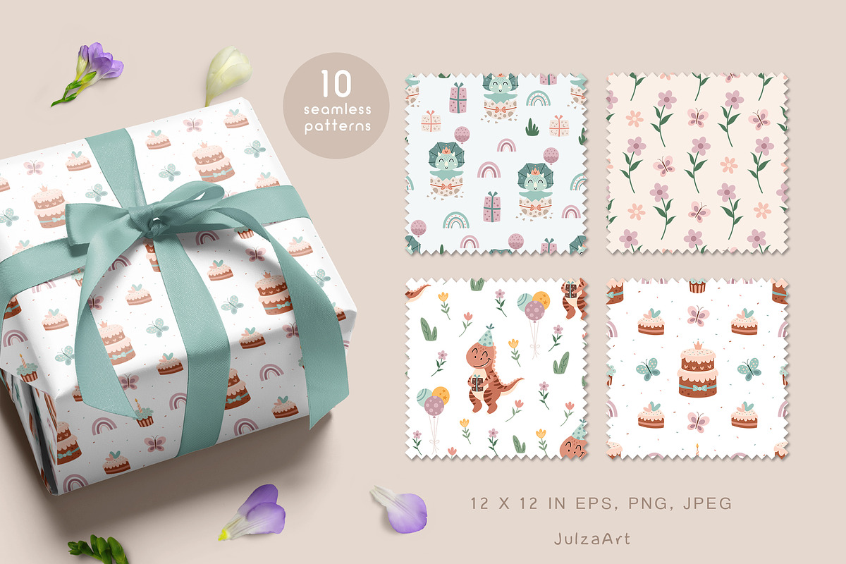 Dinosaur Birthday collection, an Animal Illustration by JulzaArt (Photo 5 of 9)