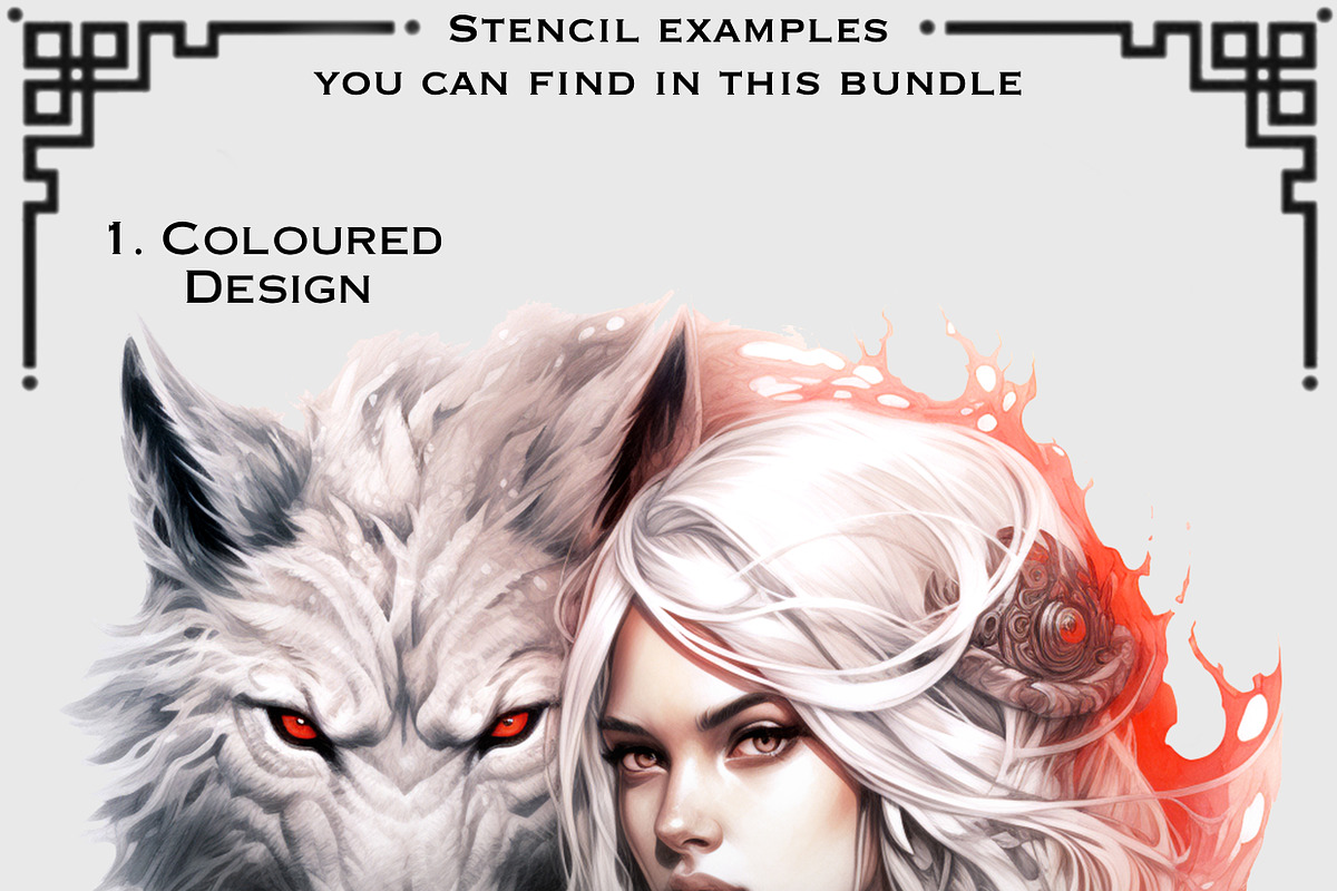 Forest & Wolves tattoo flash bundle, a Brush Add-On by ProcreateInk (Photo 10 of 10)