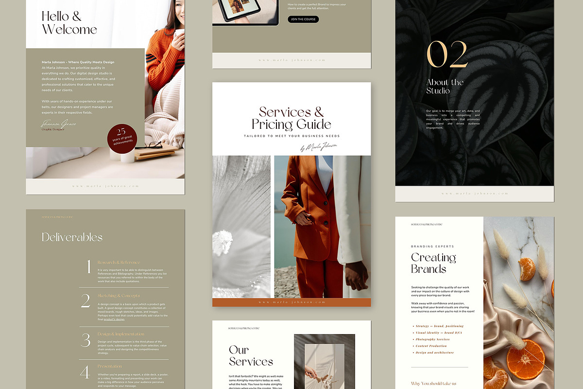 Services and Pricing Guide CANVA, a Brochure Template by Imagination Area (Photo 1 of 9)