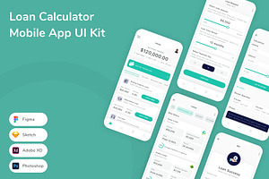 Loan Calculator Mobile App UI Kit