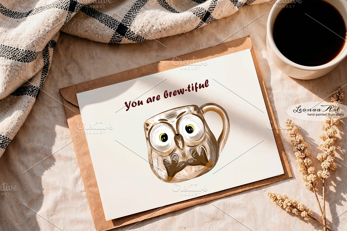 Autumn Mugs Clip Art Collection, a Seasonal Illustration by Leonaa art (Photo 5 of 13)