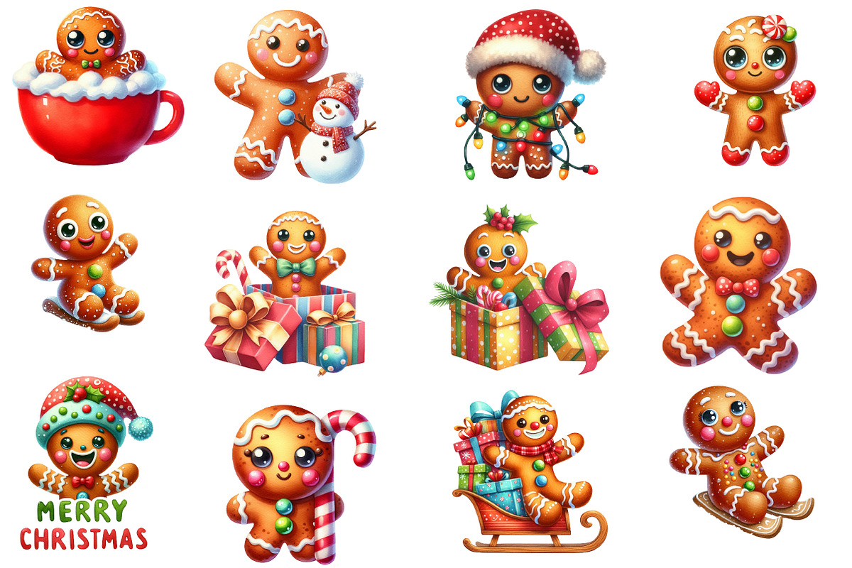 Christmas Gingerbread Man Cookie Cli, an Illustration by Designworld (Photo 3 of 4)