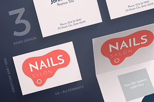 Business Cards Nail Design Salon