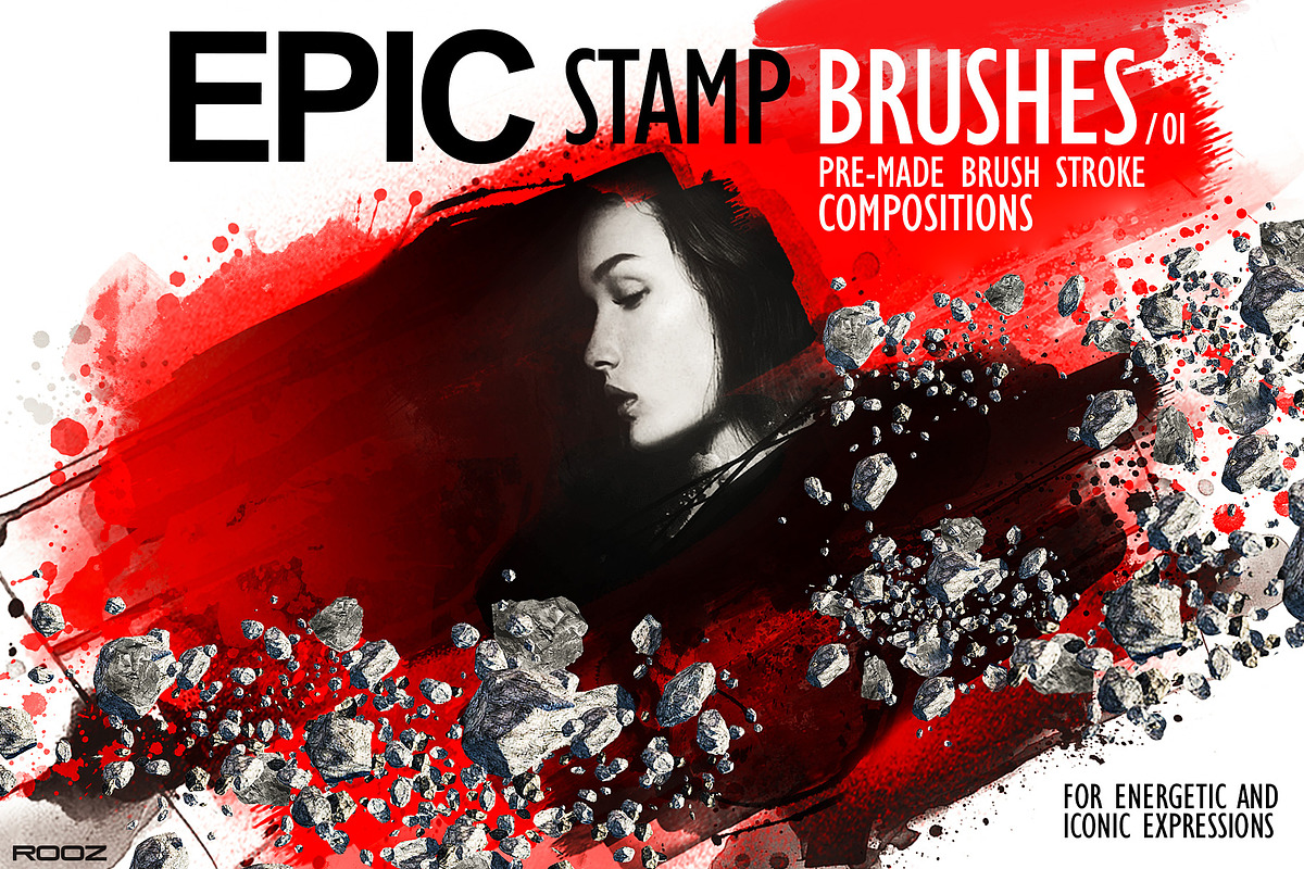 Epic Stamp Brush Compositions, a Brush Add-On by Epic By Design (Photo 1 of 7)
