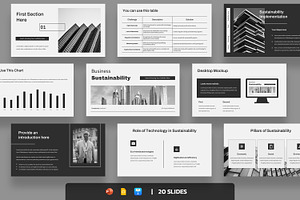 Business Sustainability Presentation, a Presentation Template by BumbleGraph Studio