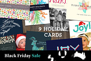 9 Holiday Cards (Black Friday Sale), a Card Template by aticnomar (Thumbnail 1 of 5)