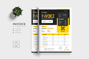 Modern Clean Minimalist Invoice, a Stationery Template by TMint Play