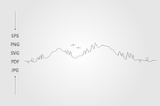 mountain and tree abstract line, a Background Graphic by lawoel (Thumbnail 1 of 3)