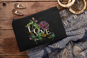 Love slogan. Embroidery flowers, an Illustration by Matrioshka (Thumbnail 2 of 9)
