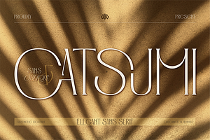 Catsumi - Elegant San Serif, a Sans Serif Font by Burntilldead