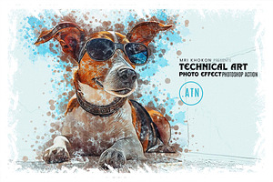 Technical Art Photoshop Action