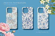 Floral Toile Print Design Patterns, a Pattern Graphic by Olya Creative (Thumbnail 8 of 26)