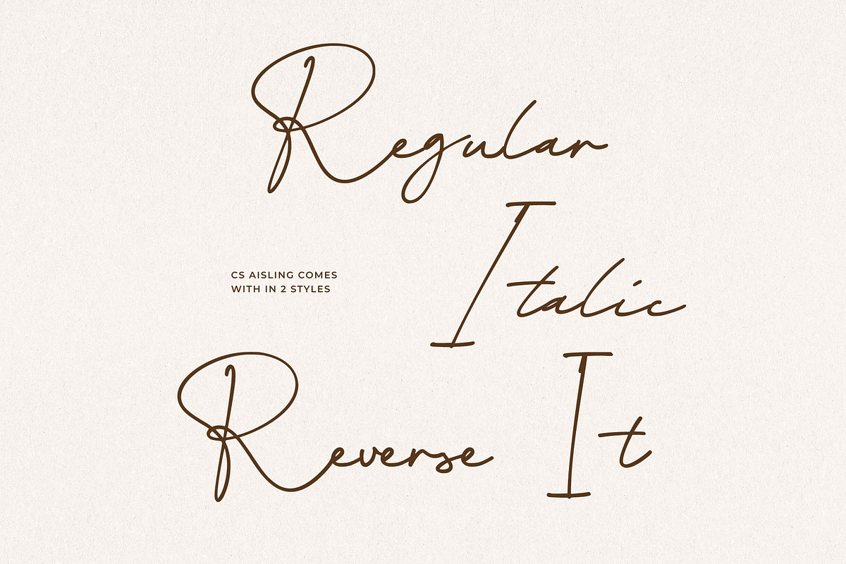 CS Aisling – Signature Script Font, a Script Font by Craft Supply Co. (Photo 3 of 8)