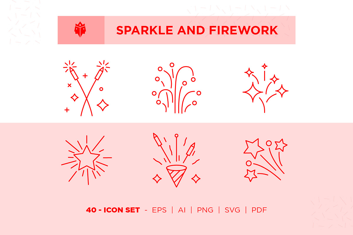 Sparkle and Firework, an Outline Icon by Pathlord (Photo 1 of 6)