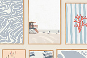 Coastal Wall Art Prints Bundle, a Background Graphic by Artemsky (Thumbnail 9 of 15)