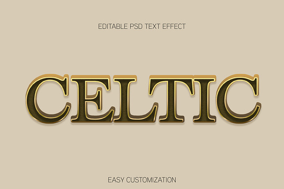 Classic Celtic 3D Text Effect preview 3