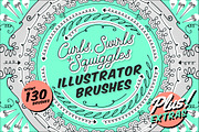 Curls Swirls + Squiggles Brushes, a Brush Add-On by MarkieAnn Creative (Thumbnail 1 of 8)