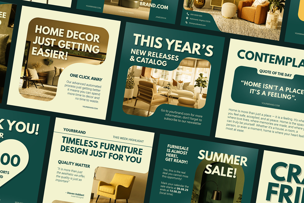 The Interior - 12 Instagram Post, a Social Media Template by Suhandi (Photo 2 of 5)