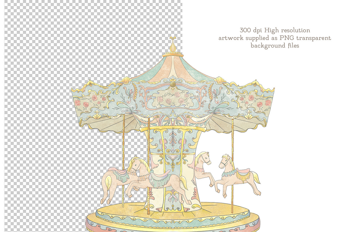 Fairytale Vintage Amusement Park, an Object Illustration by AlenaVlasko stock Market (Photo 2 of 6)