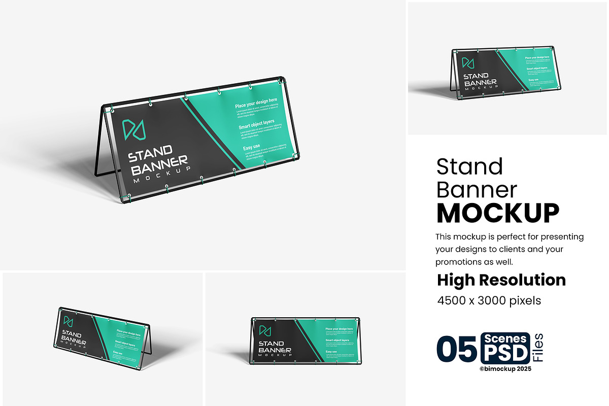 Stand Banner Mockup, an Advertising Mockup by bimockup (Photo 1 of 6)