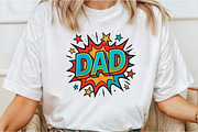 DAD Comic Style Sublimation PNG, an Illustration by DreamCafeArt (Thumbnail 2 of 7)