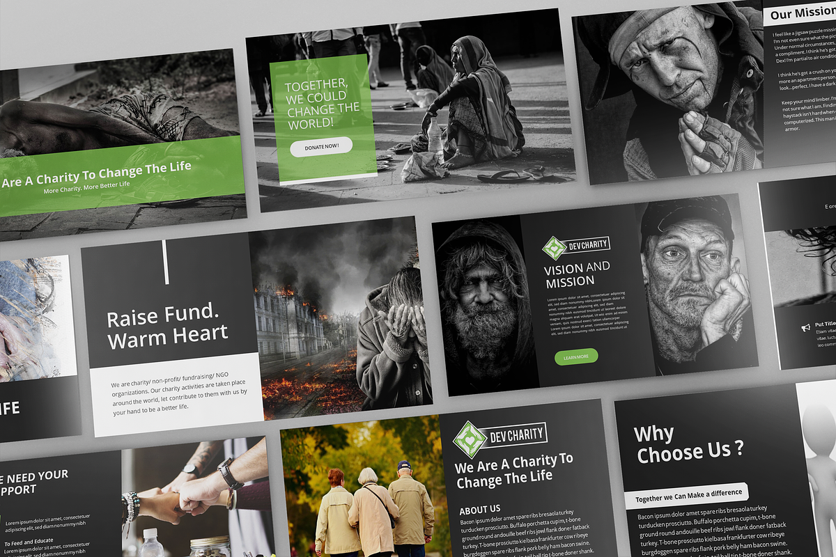 Dev Charity Template Bundle, a Presentation Template by litoondev (Photo 2 of 6)