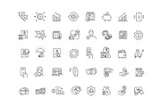Finance Line Icons Set, an Outline Icon by Tettygreen (Thumbnail 2 of 3)