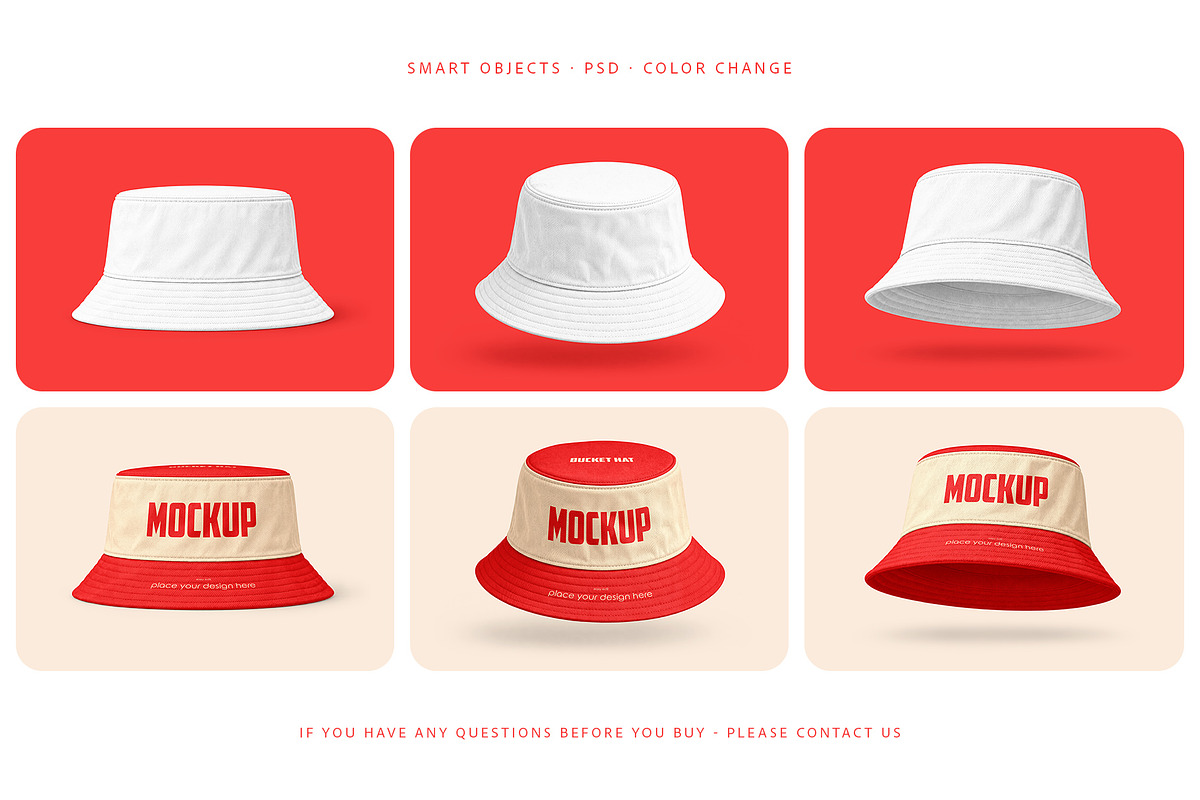 Bucket Hat Mockup Set, a Hat Mockup by Country4k (Photo 4 of 4)