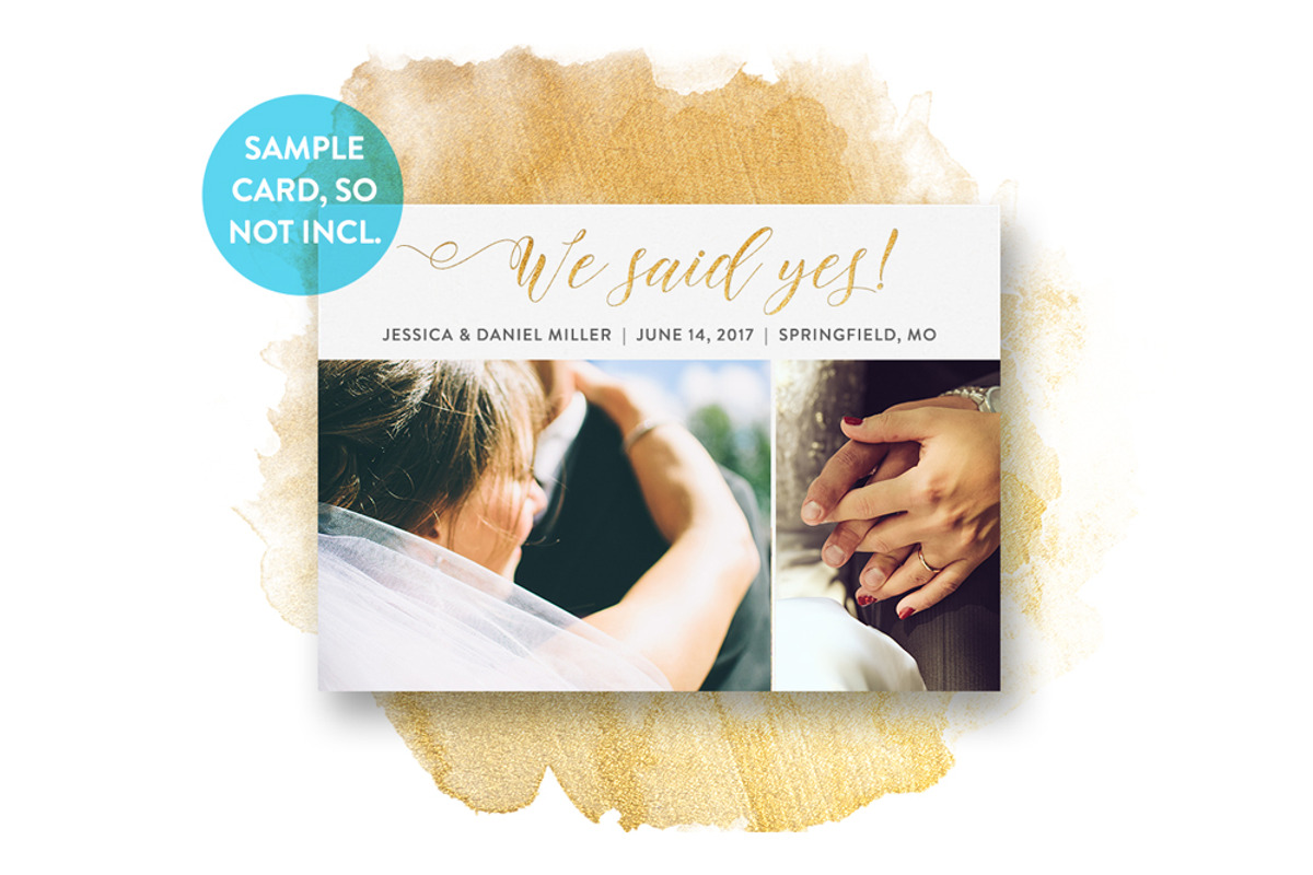 Card Mockup w/ Gold Paint, a Print Template by Hype Your Prints (Photo 2 of 6)