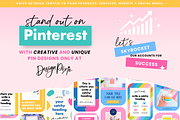 Colorful Pinterest Pin Templates, a Social Media Template by Design Pixie (Thumbnail 5 of 5)