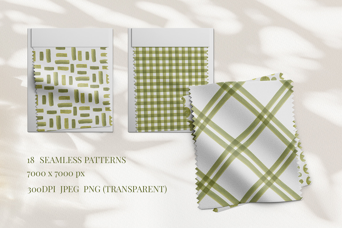 Olive abstract patterns watercolor, a Texture Illustration by YarovaArt (Photo 3 of 21)