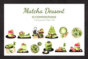 Matcha Dessert,Japanese watercolor, a Food Illustration by CreativeValuation (Thumbnail 2 of 13)
