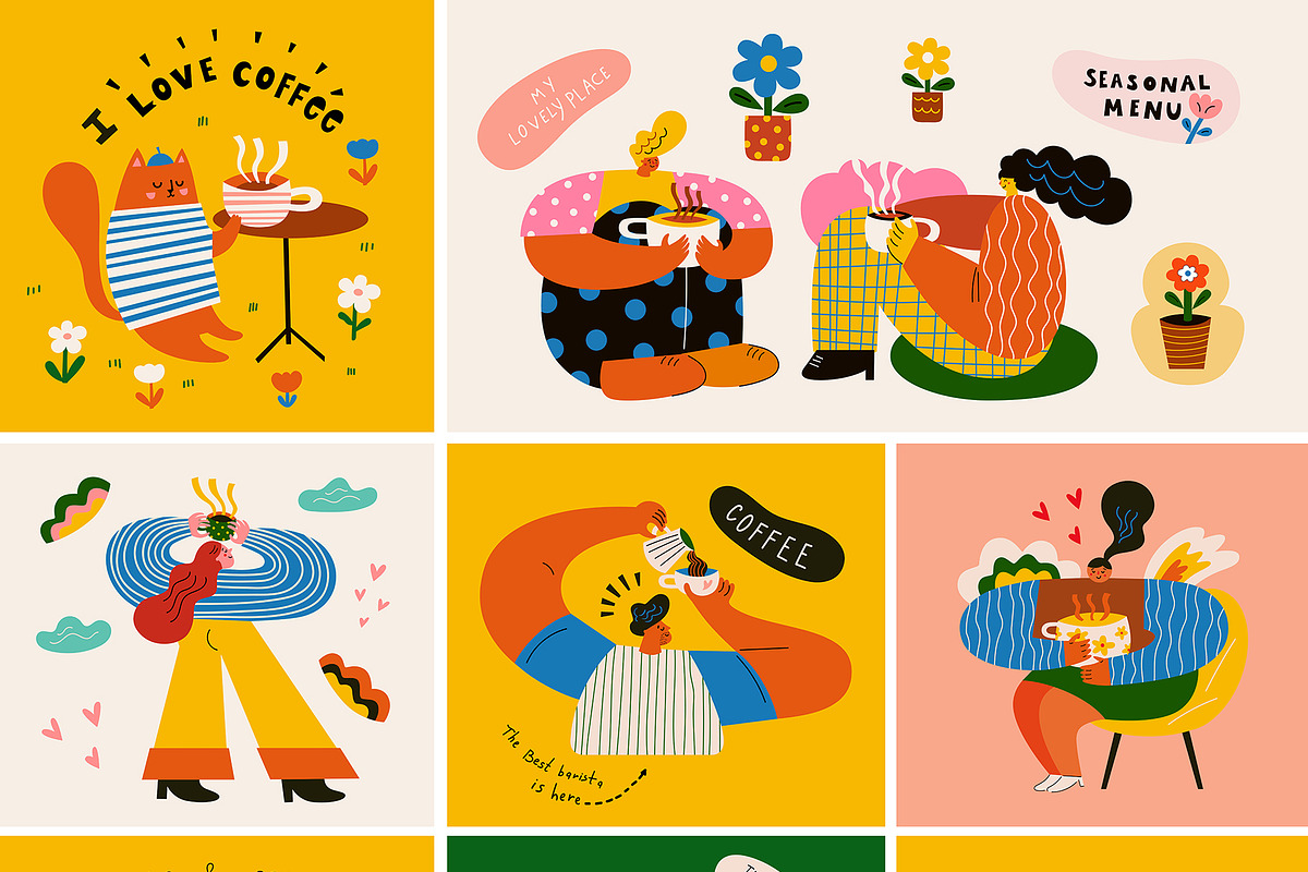 Coffee time, a Person Illustration by MoleskoStudio (Photo 4 of 15)
