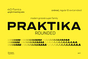 Praktika Rounded, a Font by Fenotype (Thumbnail 1 of 19)