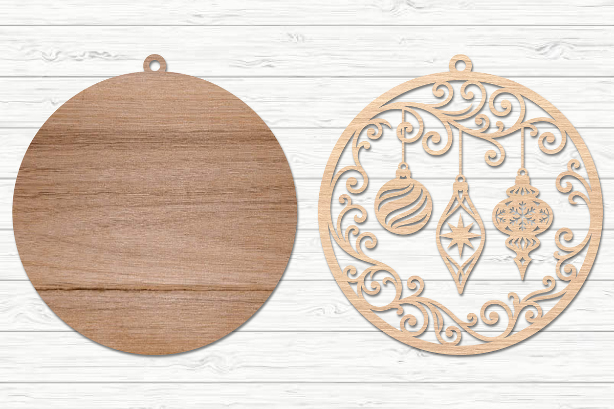 Christmas Ornaments Laser Cut SVG, an Object Graphic by Layerology (Photo 2 of 3)