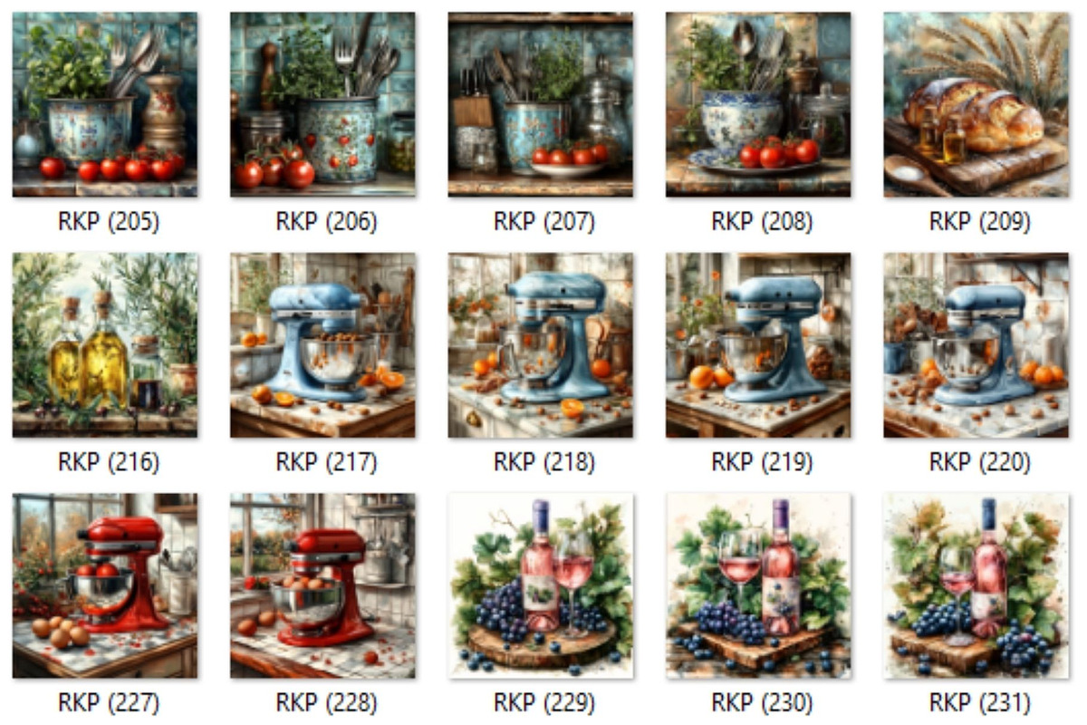 350+ Retro Kitchen Pages, a Decorative Illustration by HubbaDigitals (Photo 4 of 5)