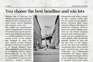 Vintage InDesign Newspaper Template