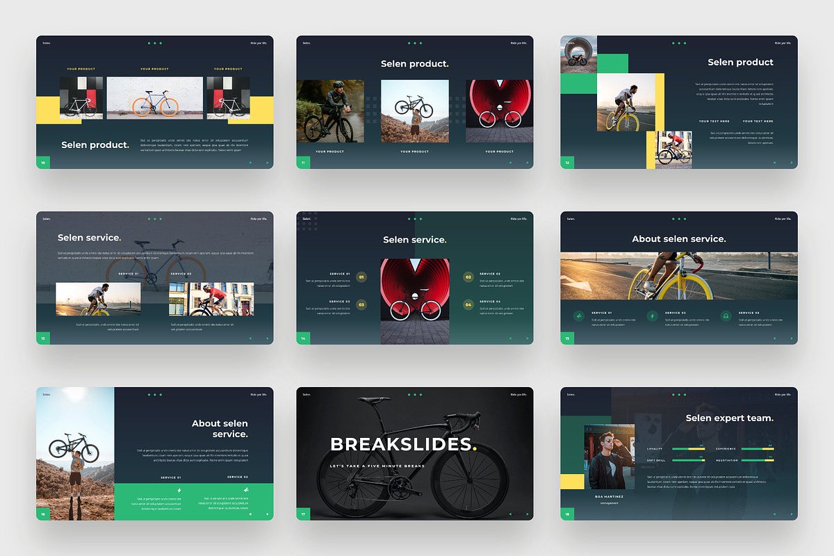 Selen - Bicycle Keynote Template, a Presentation Template by BeadyLab (Photo 3 of 6)